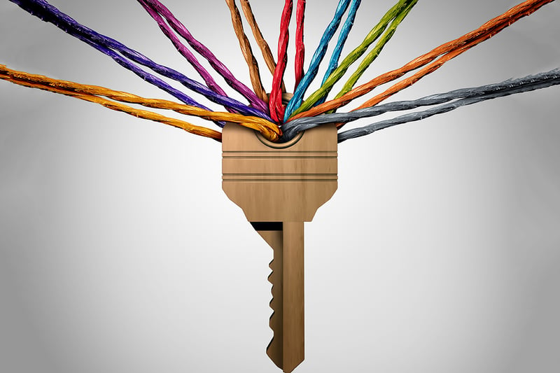 Key with colored threads in the keyhole | Make diversity work
