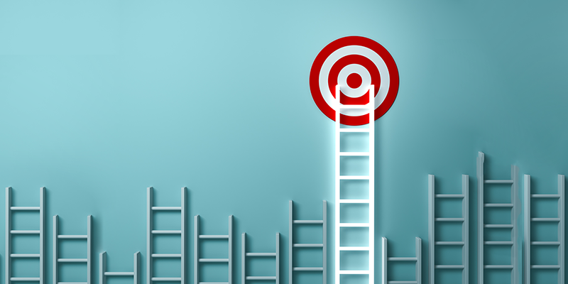 Fundraising goals | Ladder leading to target